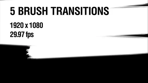 5-in-1 Brush Transition Stock Footage 70128929
