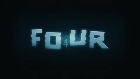 5-1 Count Down 12 Seconds Slower Version Stock Footage 115804403