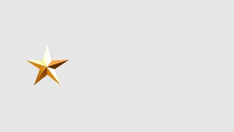 5-in-1 Pack 4K Alpha Star Rating Transitions with Rotating Gold Stars Vídeos de archivo 335467668