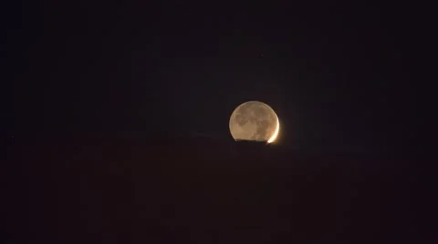 5 in 1 video! The moon and clouds (or haze) time lapse 스톡 동영상 50125985