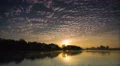 5 in 1 video! The sunset (sunrise) above lake (river) in the forest 4k or 4k+ Resolution