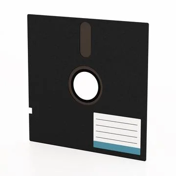 5 25 inch floppy disk on white background. 3D illustration Иллюстрация
