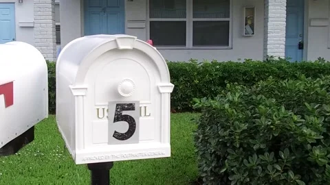 5 4 3 2 1 mailboxes Stock Footage 143349986