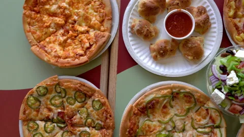 5-4 pizza12 Stock Footage 130696247