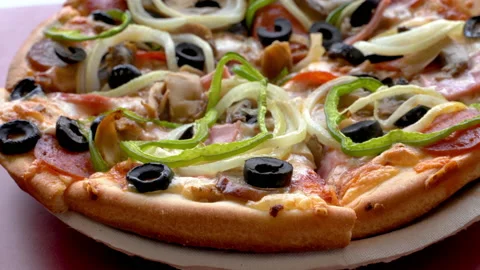 5-4 pizza4 1 Stock Footage 130692073