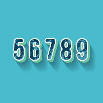 5 6 7 8 9 - 3D Plastique Alphabet Stock Illustration