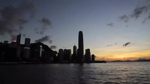 5 7 2020: time lapse of Magnificent cityscape of Central, Victoria Harbour, s Stock Footage 146773928