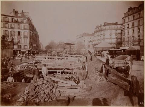 5 9Be 1901 / Underground current at the crossroads / oberkampff (towards t... Stock Photos