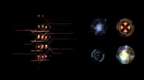 5 Abstract elements of information business graphics.  Includes alpha channel. Stockbeeldmateriaal 43978337