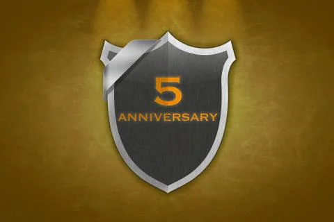 5 anniversary. Stock Illustration