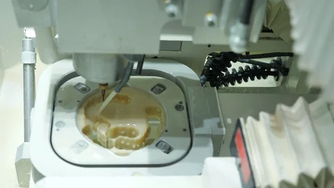 5-Axis CNC Machine for dental milling Stock Footage 99927589