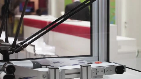 5-axis servo positioning, synchronous communication network Stock Footage 64765905