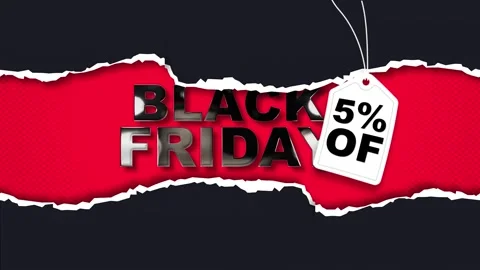 5 Black Friday OFF Stock Footage 307887666