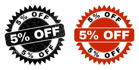 5% OFF Black Rosette Seal with Corroded Surface Stock Illustration