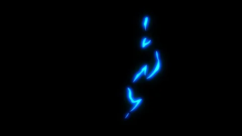 5 Blue Cartoon Electricity Elements - Motion Graphic Stock Footage 91692043