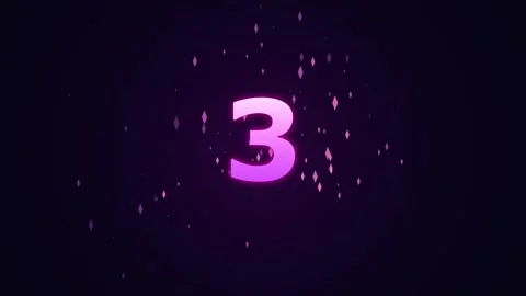 5 countdown glittering animation with glowing golden numbers and shimmering Stock Footage 345371748