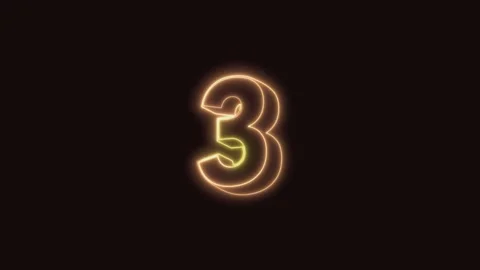 5 Counting Down Animation with Black Background 4K Stock Footage 311429140