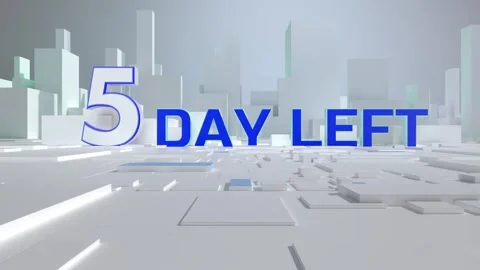 5 day left Stock Footage 268403946