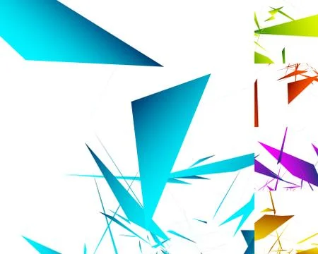 5 different abstract geometric background in 5 color Stock Illustration