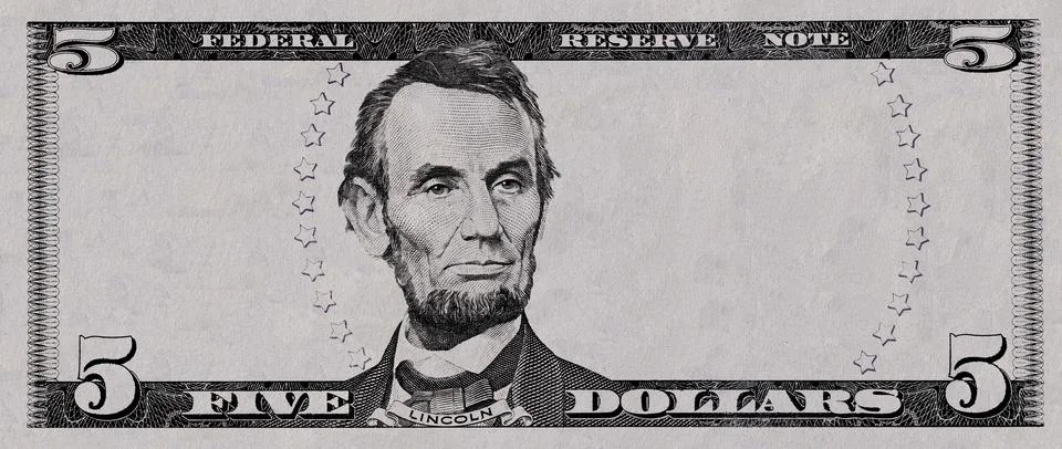 5 dollar banknote Stock Photos