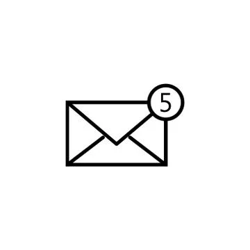 5 emails icon. Vector concept illustration for design. Stock Illustration