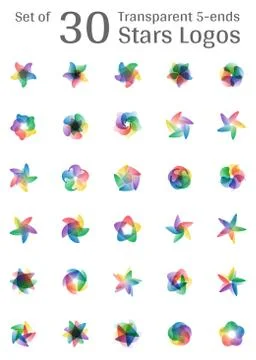 5-ends star logo Stock Illustration