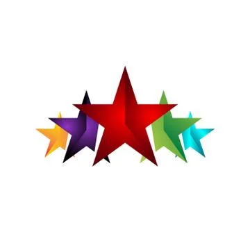 5 five star logo design. premium good rate symbol vector. excellence top rank Stock Illustration