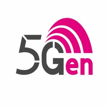 5 G TECHNOLOGY ICON/LOGO, colored illustration Ilustração Stock