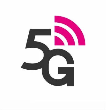 5 G TECHNOLOGY ICON/LOGO, colored illustration Ilustração Stock