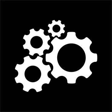 5 Gear or cog vector icon symbolize setting and team work Stock Illustration