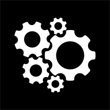5 Gear vector icon symbolize setting and team work logo and icon Illustrazione stock