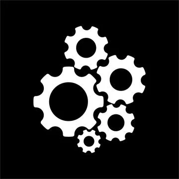 5 Gear vector icon symbolize setting and team work logo and icon Illustrazione stock