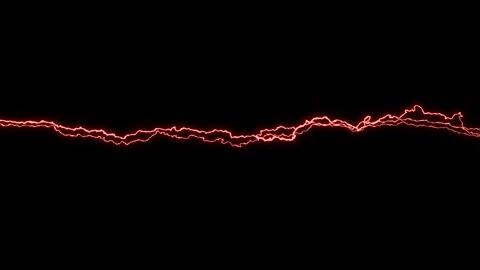 5 Glowing Red Multi-Branch Lightning Bolt – Loopable Thunderbolt Elements Stock Footage 314072902