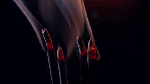 5 incense warm 3 Video stock 314164409