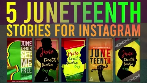 5 Juneteenth Stories 库存 After Effects