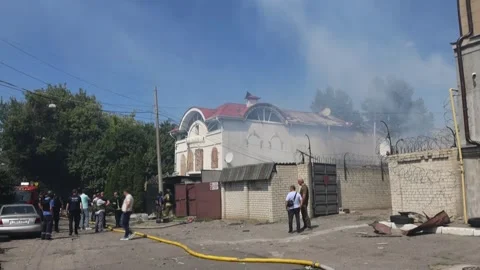 5 killed in Russian artillery strike on Ukraine's Kharkiv region, Kharkiv, UA -  Stock Footage 341873991