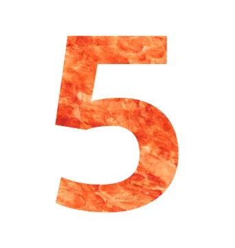 5 land number Stock Illustration