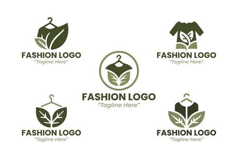 5 Logo Set Minimal Elegant Clothing Brand Design Stock Illustration