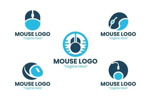 5 Logo Set Modern Tech Animal Design 스톡 일러스트