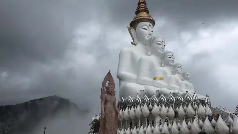 5 Lord Buddha time lapse Stock Footage 154838426