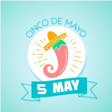 5 may Cinco de Mayo Stock Illustration