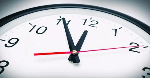 5 min before 12 o`clock Stock Photos