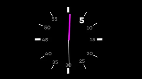5 Minute Clock Stock Footage 78773449