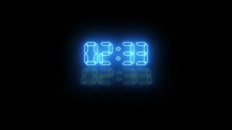 5 minutes display timer Neon line countdown animation Stock-Footage 320172198