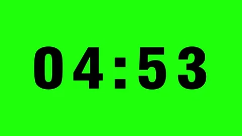 5 Minutes Green Screen Countdown Clock Five Minute Minimalist Timer Loop Stock Footage 336249944