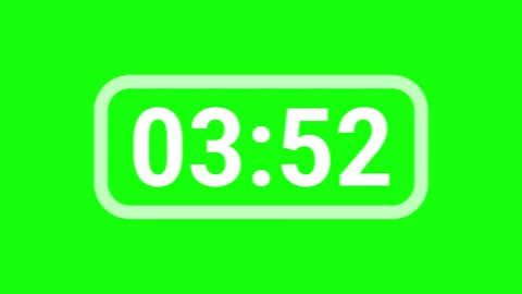 5 Minutes Timer Countdown. From 4 minutes to 3 minutes Stock Footage 314275331