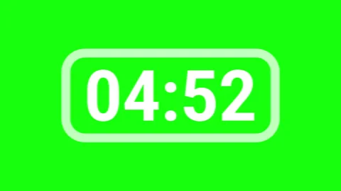 5 Minutes Timer Countdown. From 5 minutes to 4 minutes Video stock 314275328