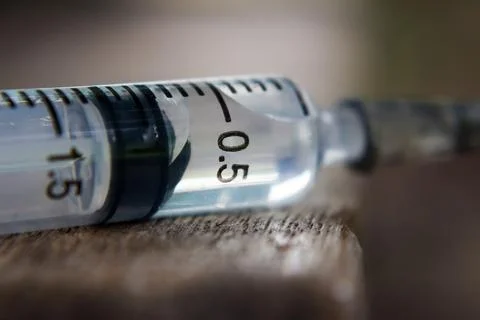 5 ml syringe macro Stock Photos