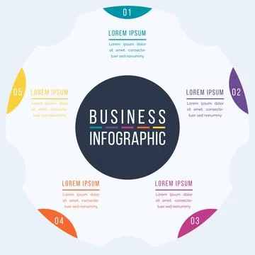 5 Options Infographic template 5 steps, objects, elements or options infographic 库存插图