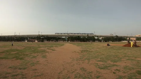 5-Overhead-Metro-Train-Passing Stock Footage 93018132